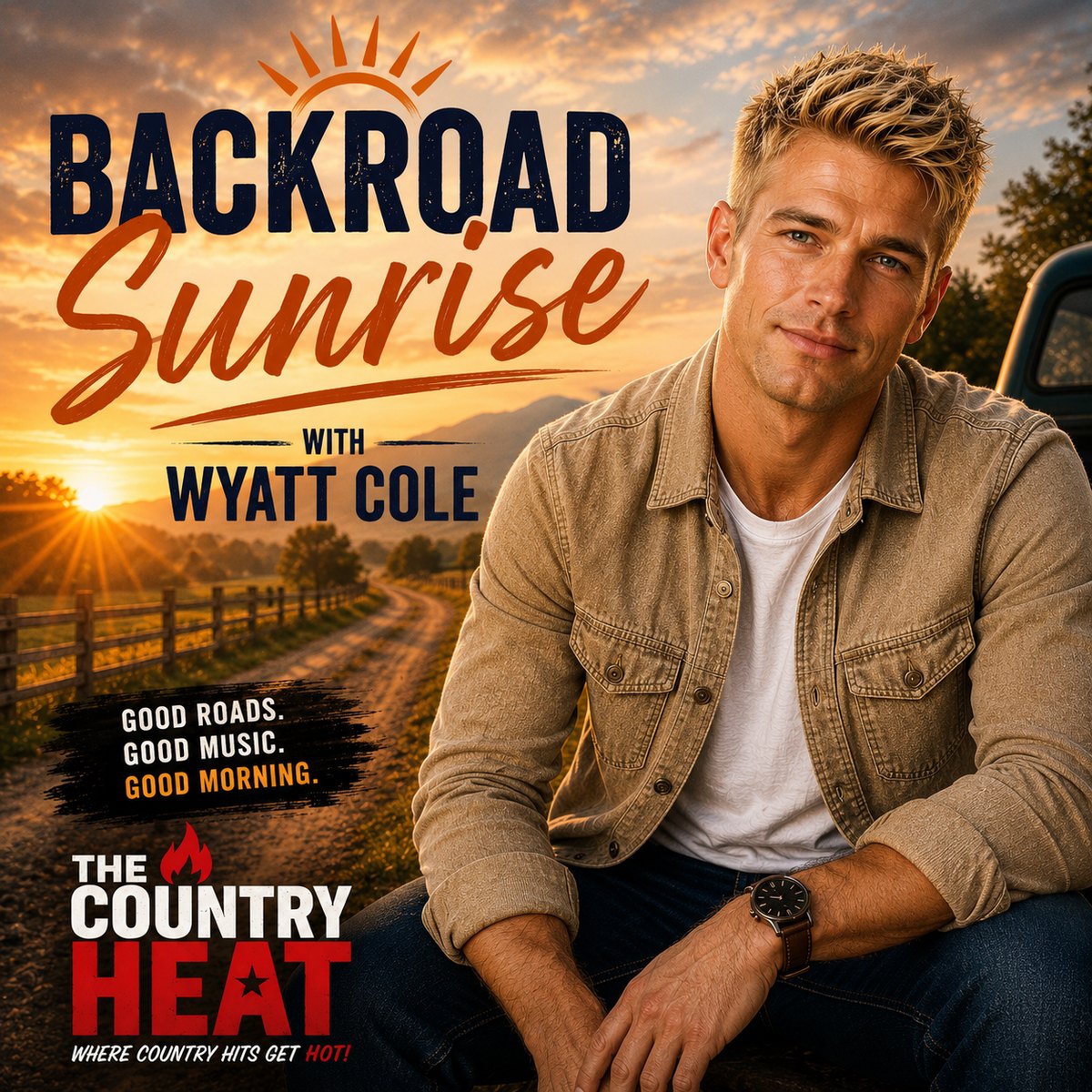 Backroad Sunrise show logo